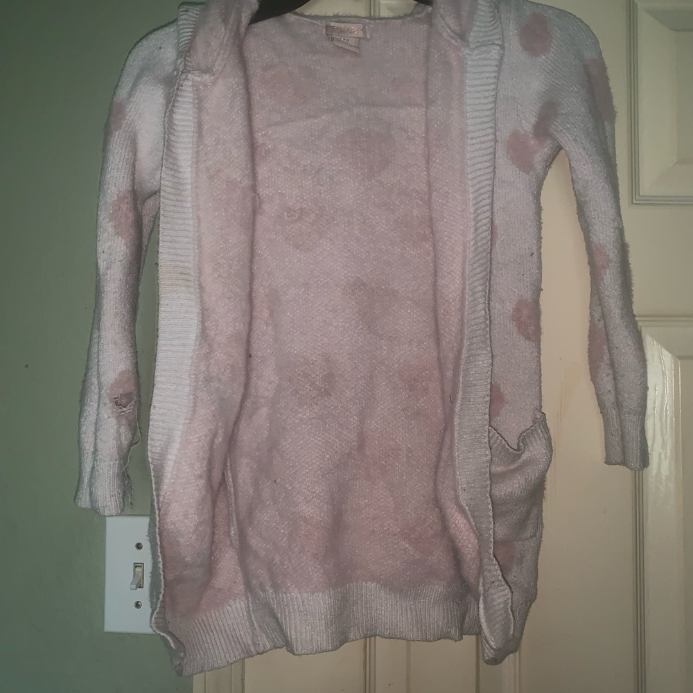 Cozy Pink Kids Sweater Cardigan
